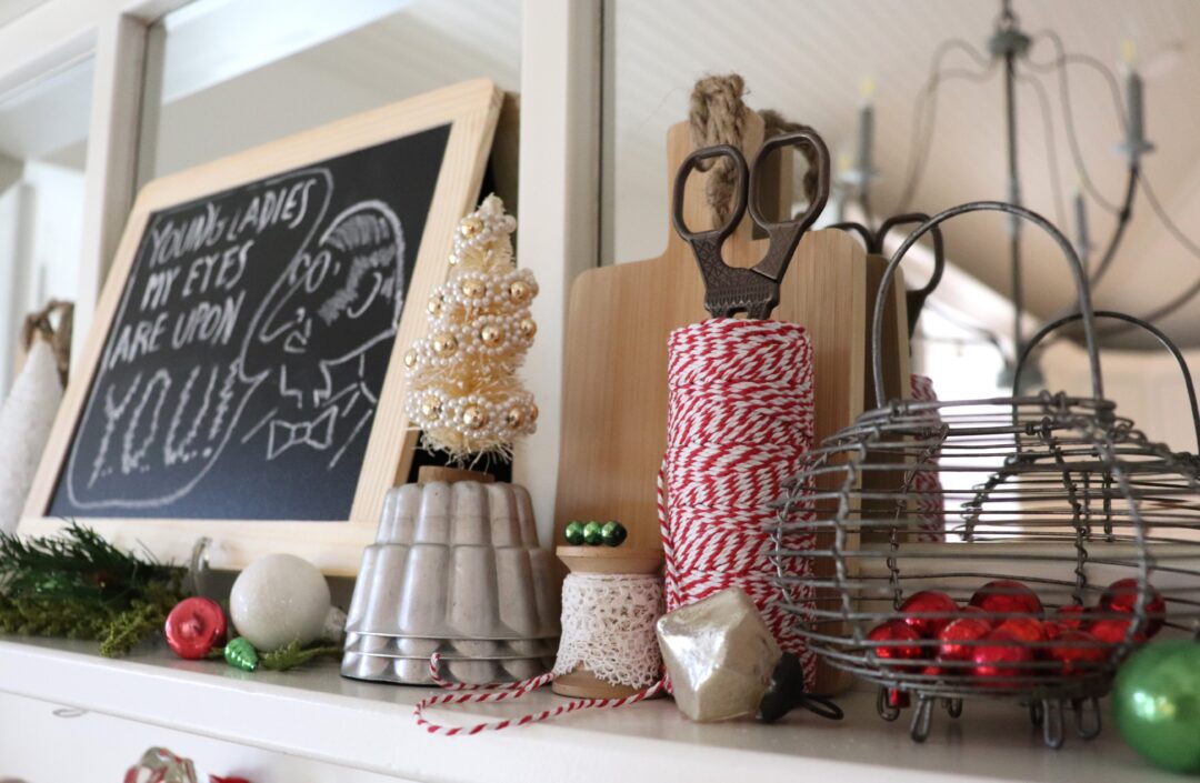 Little Women inspired kitchen shelf