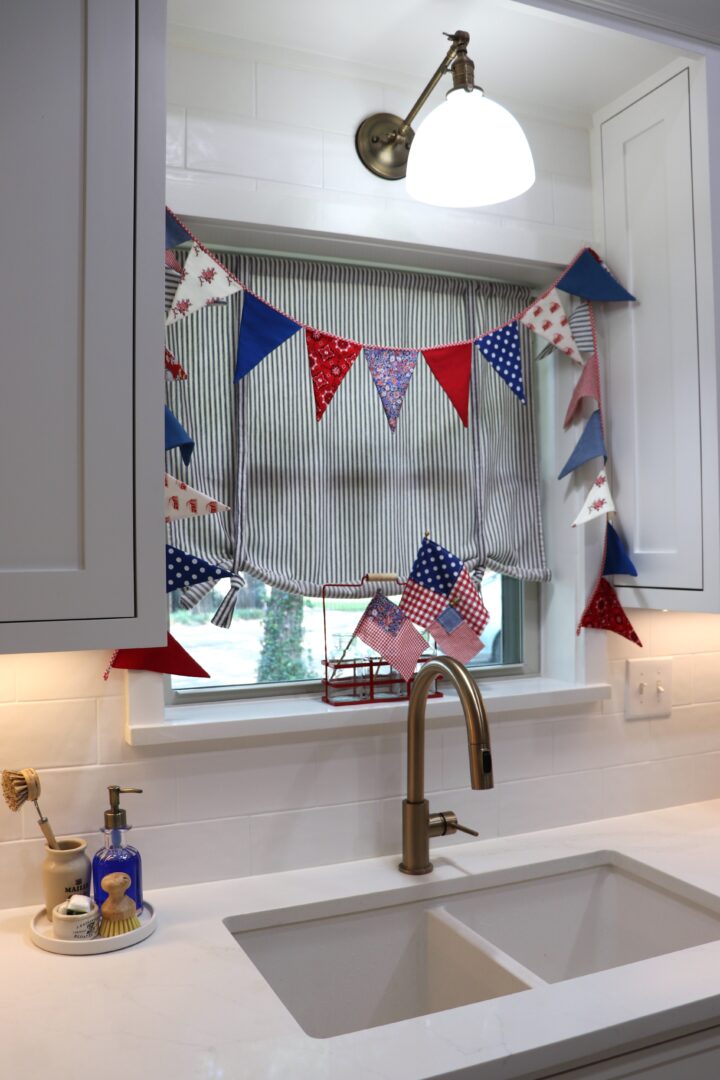 A Patriotic Pennant From Scraps