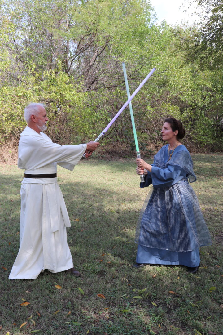 Obi-Wan Kenobi and a Jedi in training