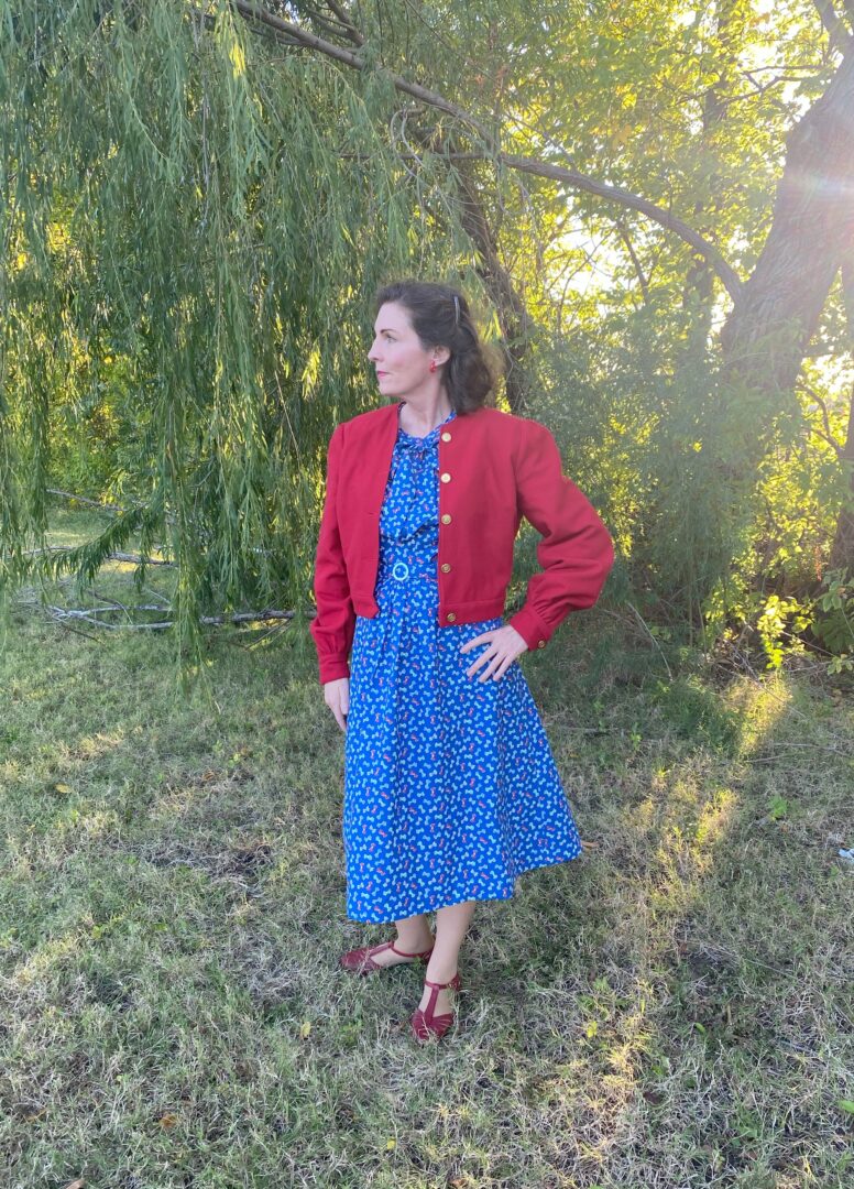 1940s Bomber Jacket With Patriotic Dress - Decor To Adore