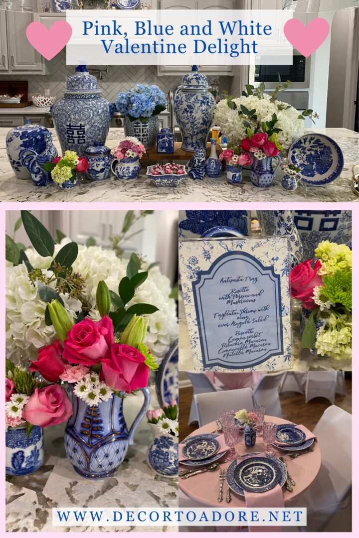 Pink, Blue and White Valentine Delight