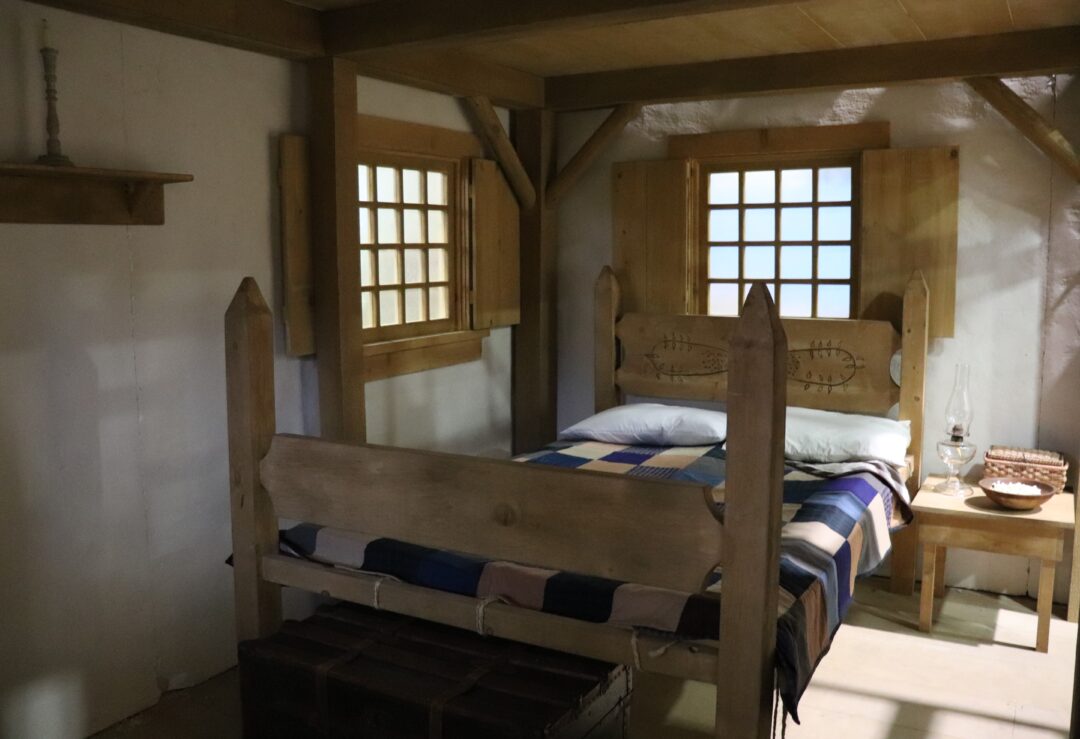 Charles and Caroline's bed