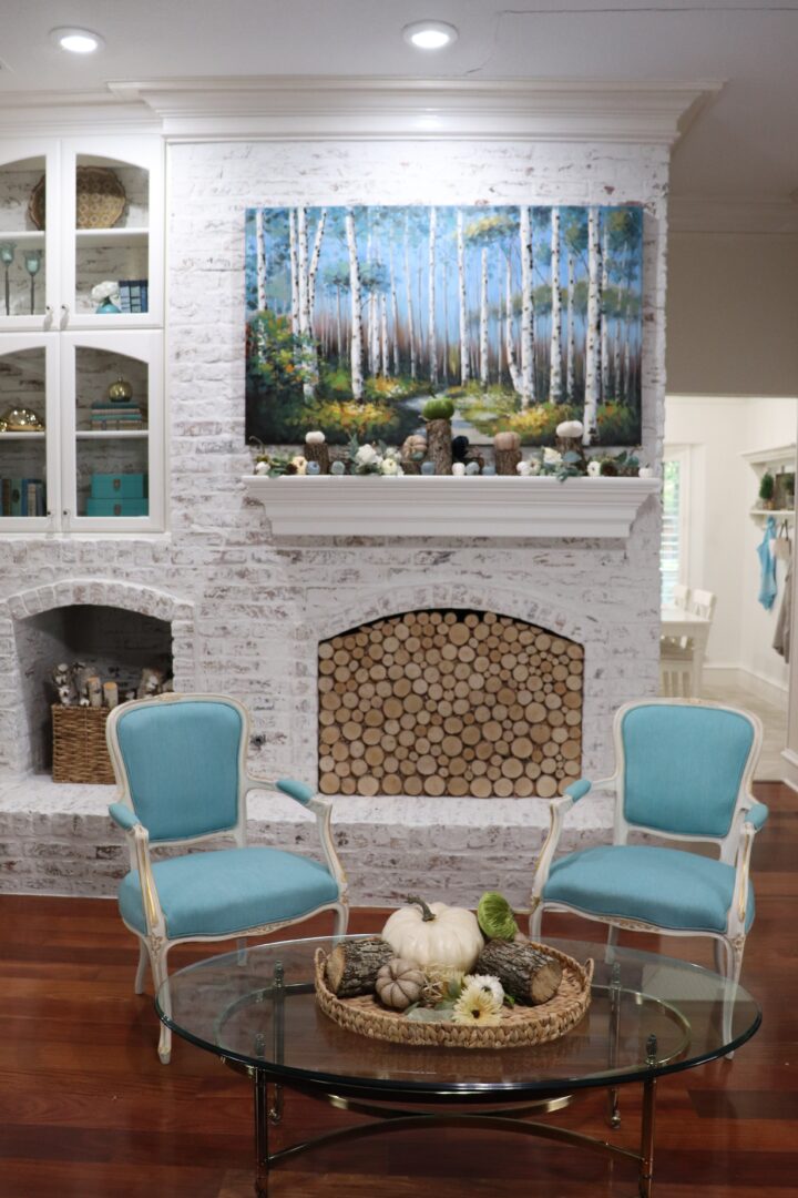 Cozy touches on a mantel