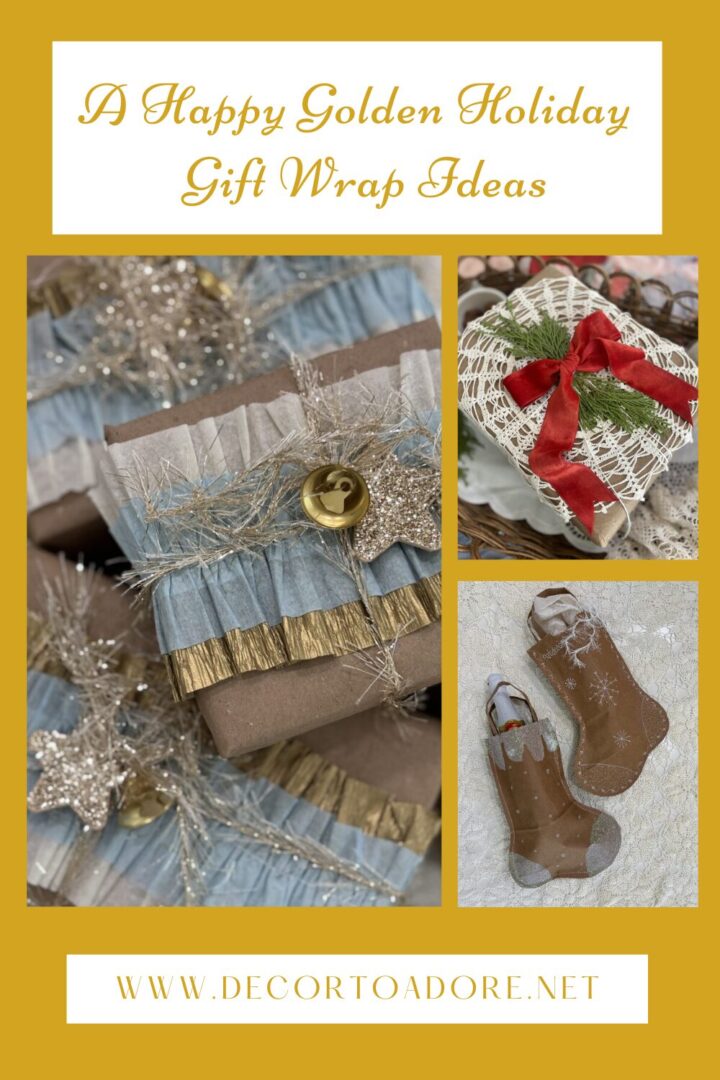 A Happy Golden Holiday Gift Wrap Ideas