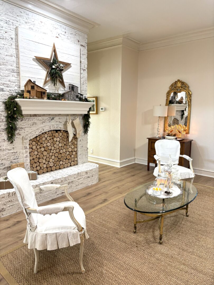 Holiday living room decor