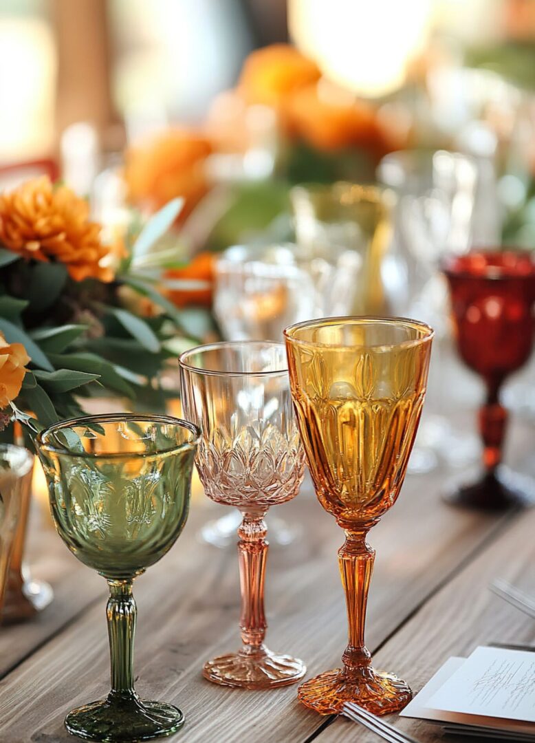 Vintage colored glass