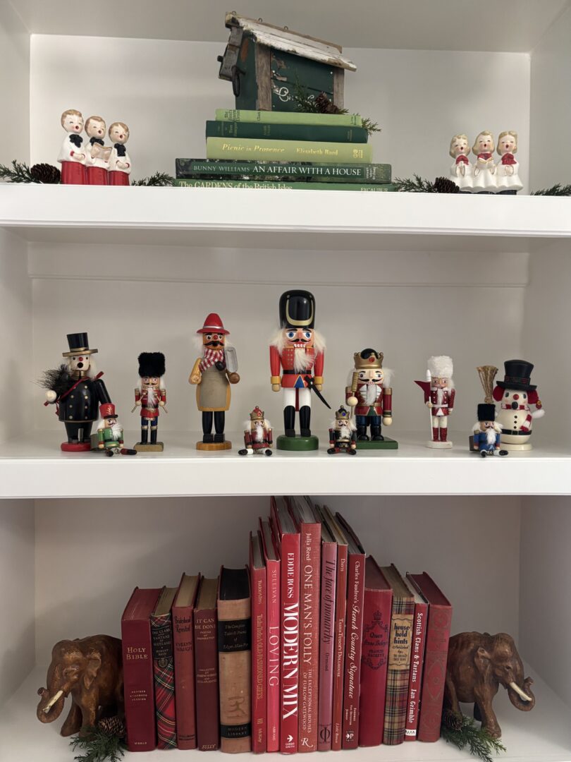 Books and German nutcrackers and smokers. 