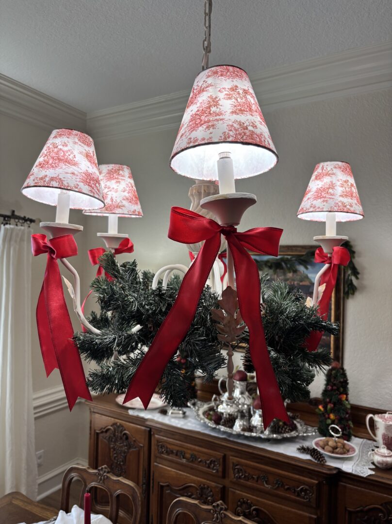 Toile lampshades