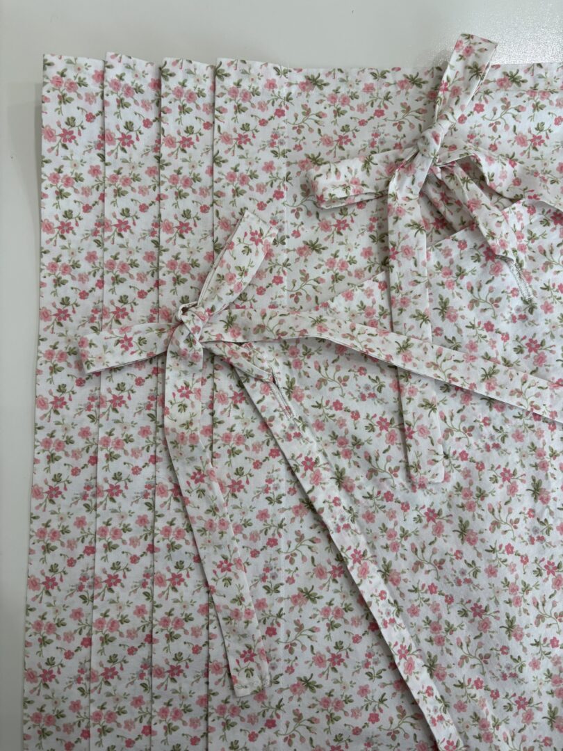 Shower curtain made from a sheet.