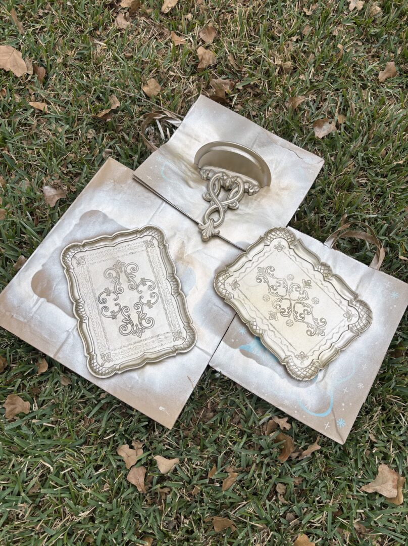 Spray painting trays, frames and more.