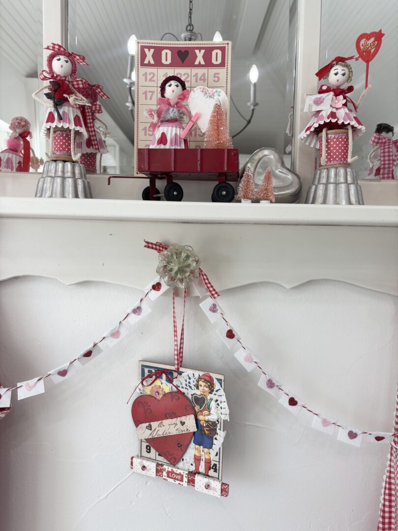 Vintage Inspired Valentine Spun Cotton Cuties