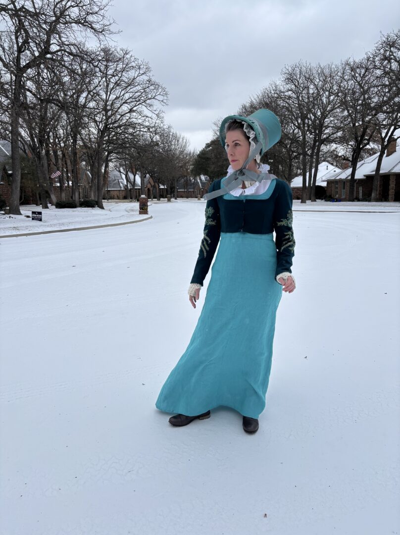 A Peacock Colored Regency Spencer