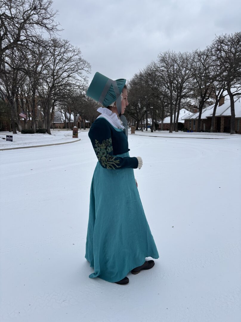 A Peacock Colored Regency Spencer