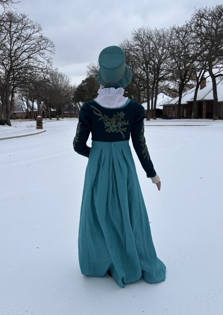 A Peacock Colored Regency Spencer