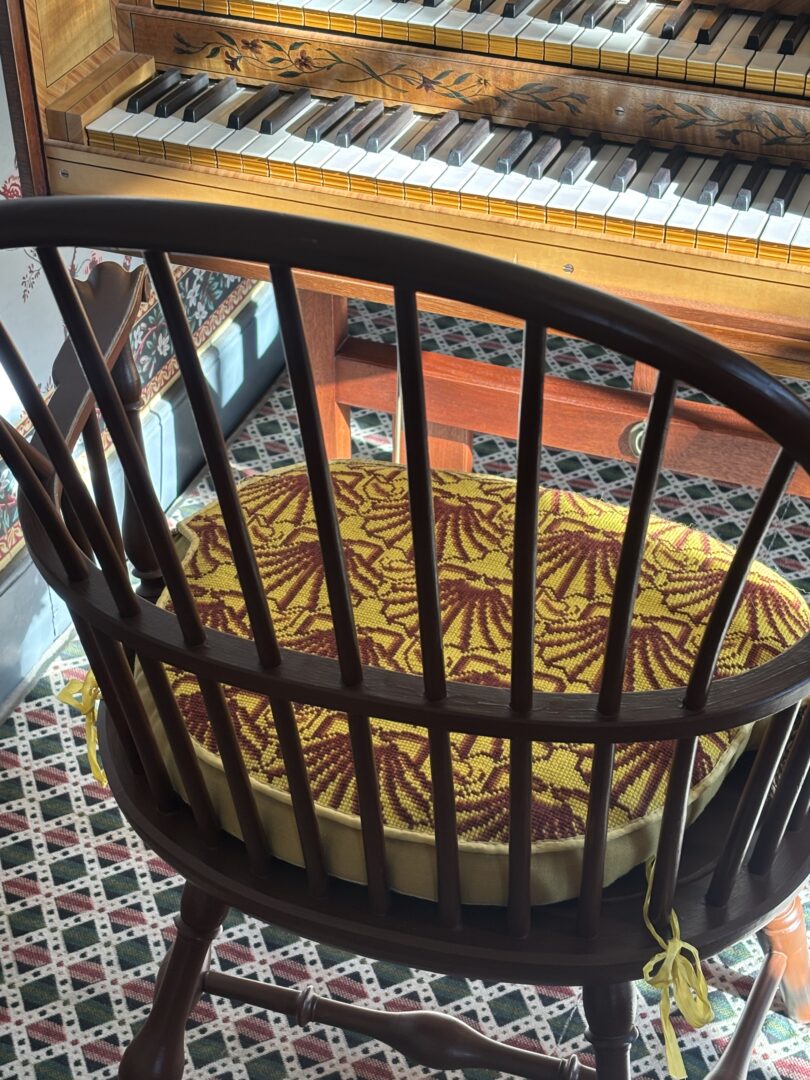 Martha Washington's needlepoint cushion