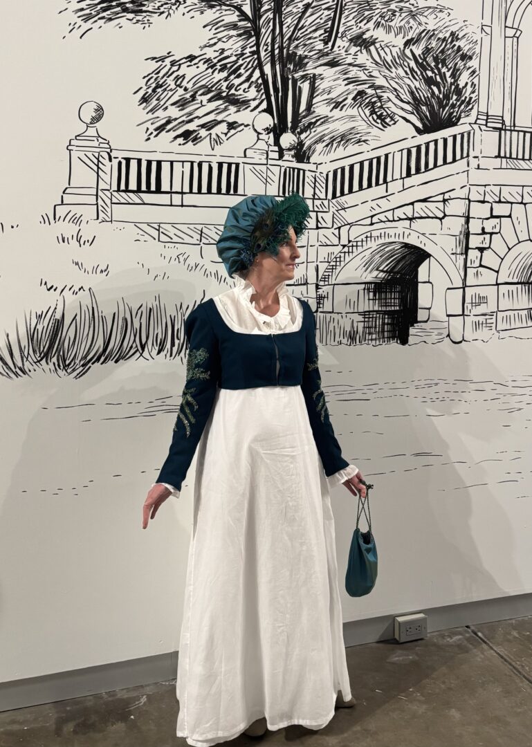 Laura at the Jane Austen exhibit and lecture.