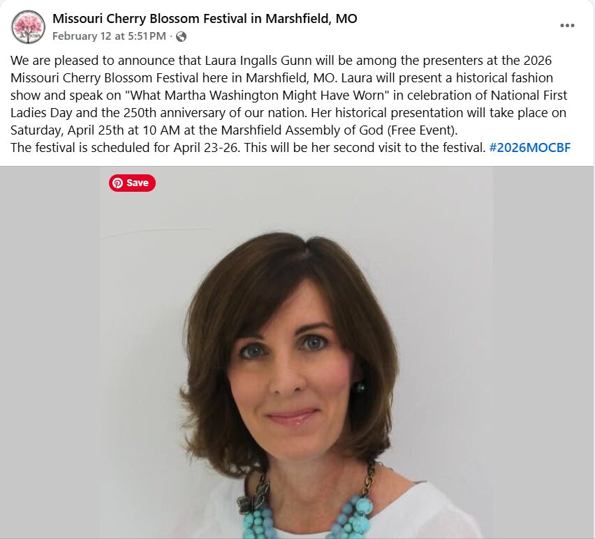 Laura Ingalls Wilder at the Cherry Blossom Festival