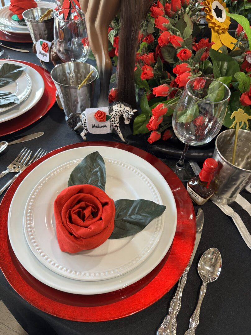 Juleps and Jockeys Tablescape