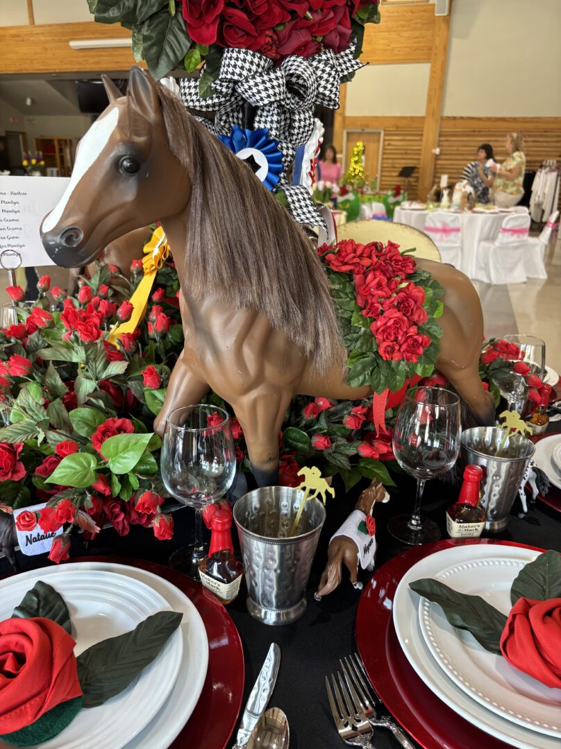 Juleps and Jockeys Tablescape