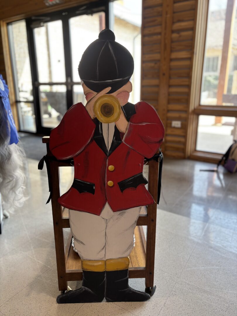 dessert cart with bugler