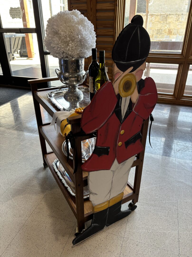 dessert cart with jockey