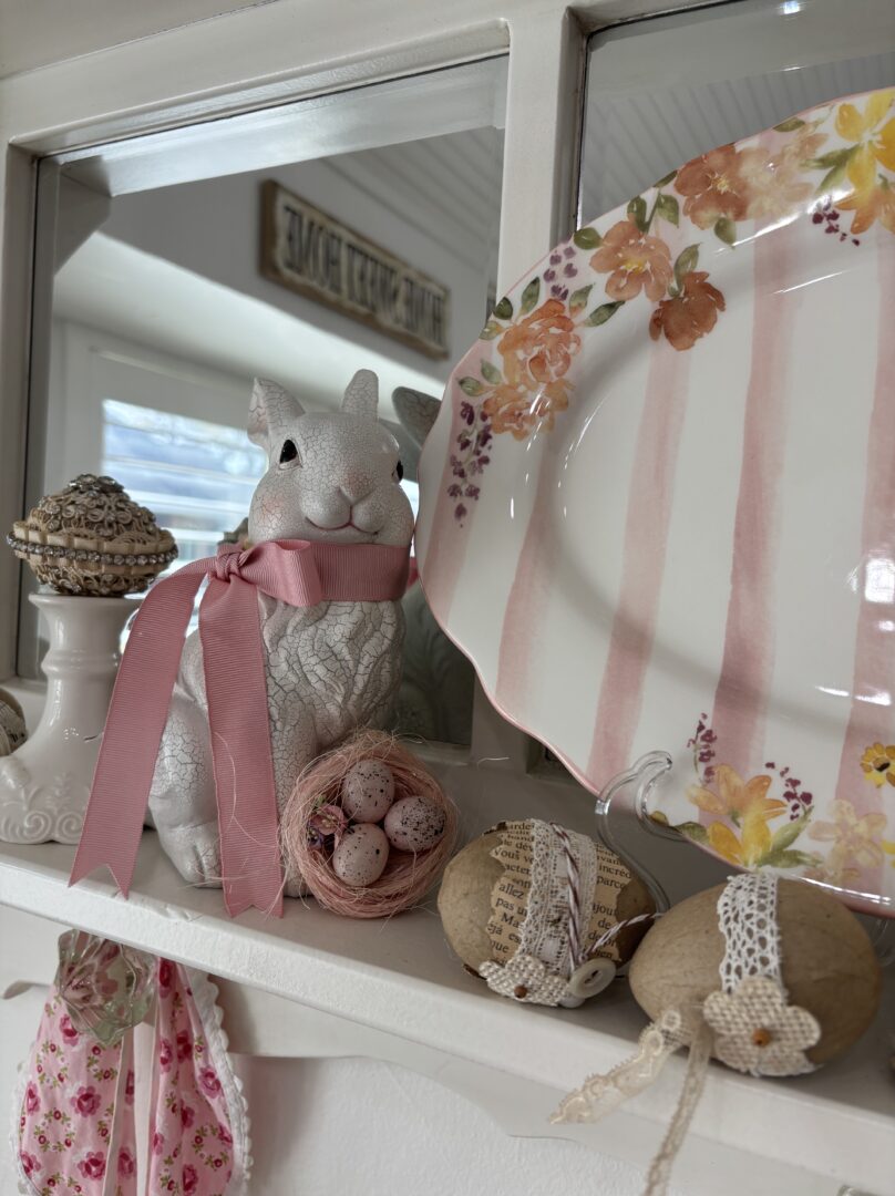 spring shelf decor spring shelf decor