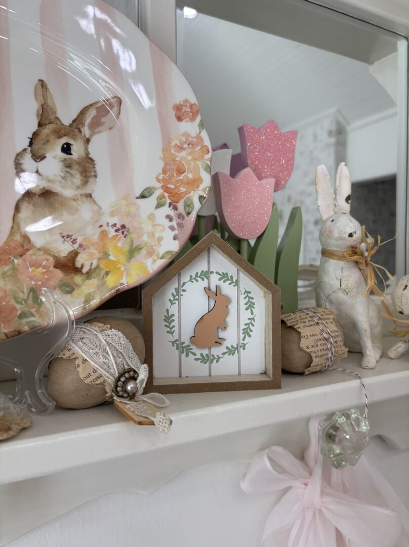 spring shelf decor spring shelf decor