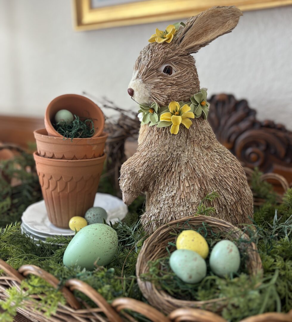 Spring rabbit with nests