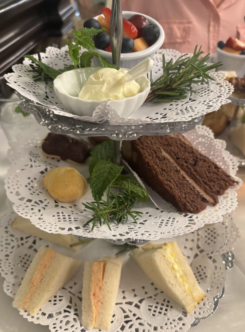Tea tray at Tea Rose Garden Pasadena
