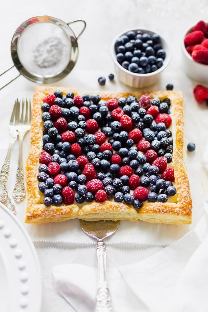 Red White and Blueberry Tart