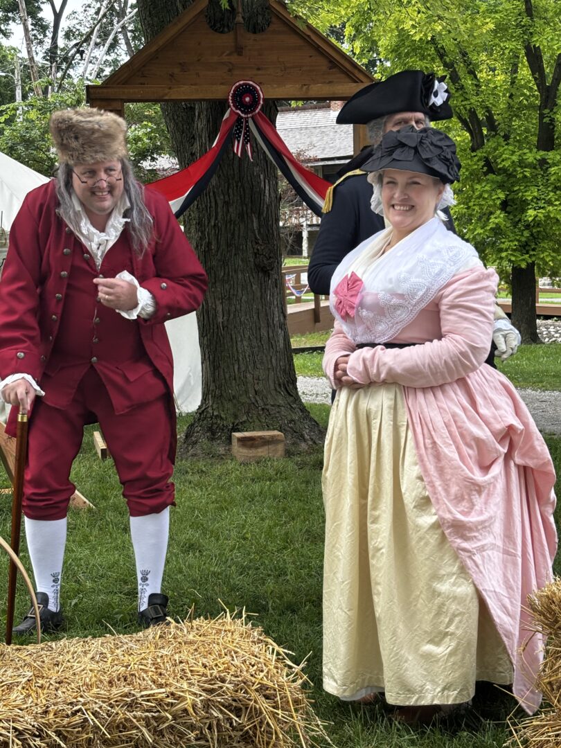 Benjamin Franklin as well as General and Lady Washington