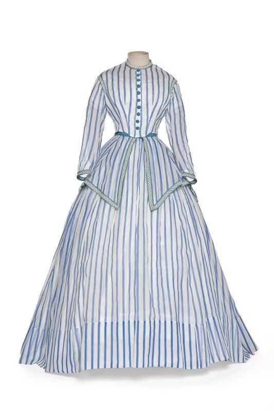 Sheer blue and white dress