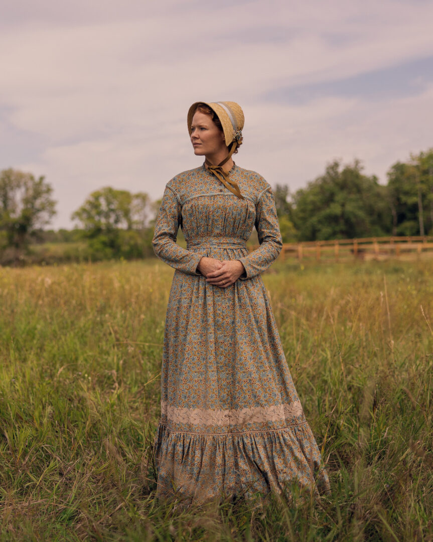 Little House on the Prairie pleated dress