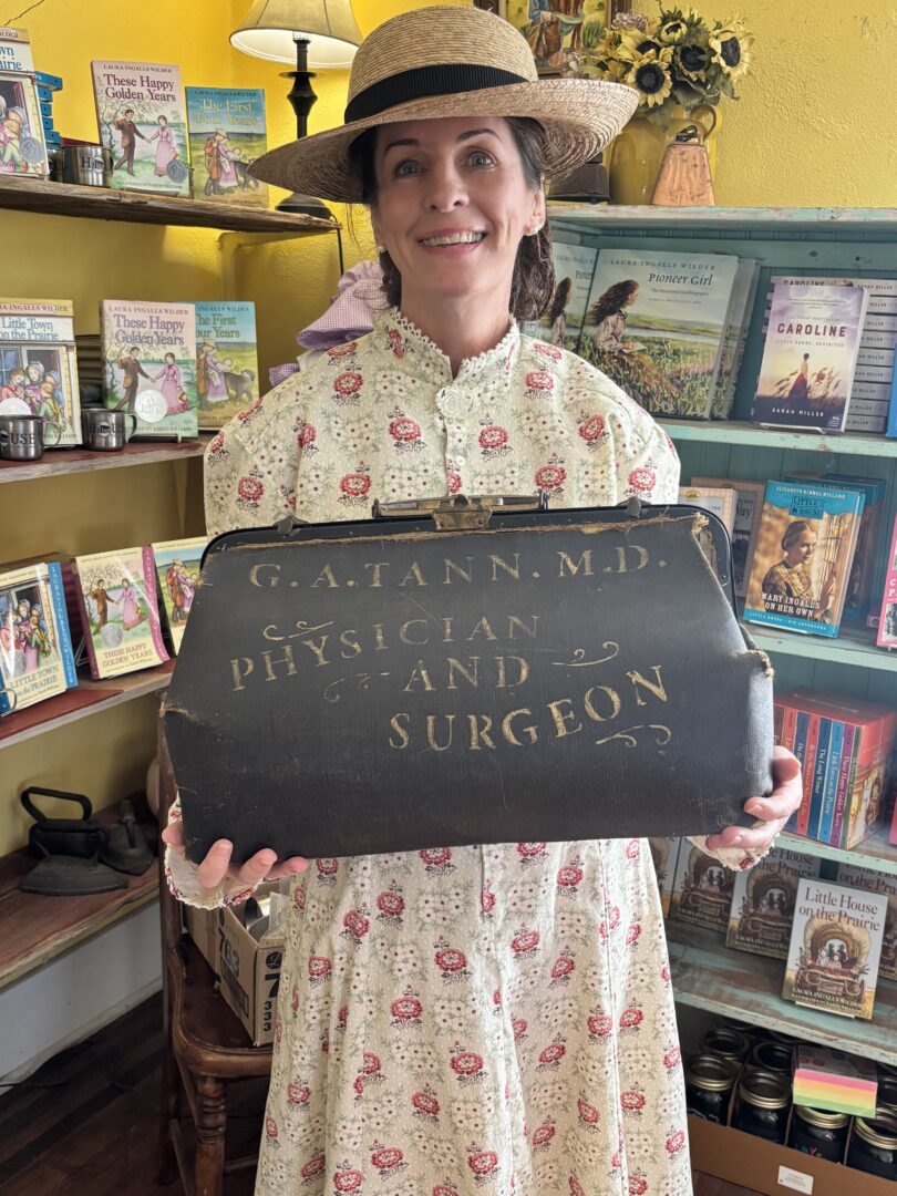 Dr. George Tann's medical bag with Laura Ingalls Gunn Dr. George Tann's medical bag with Laura Ingalls Gunn