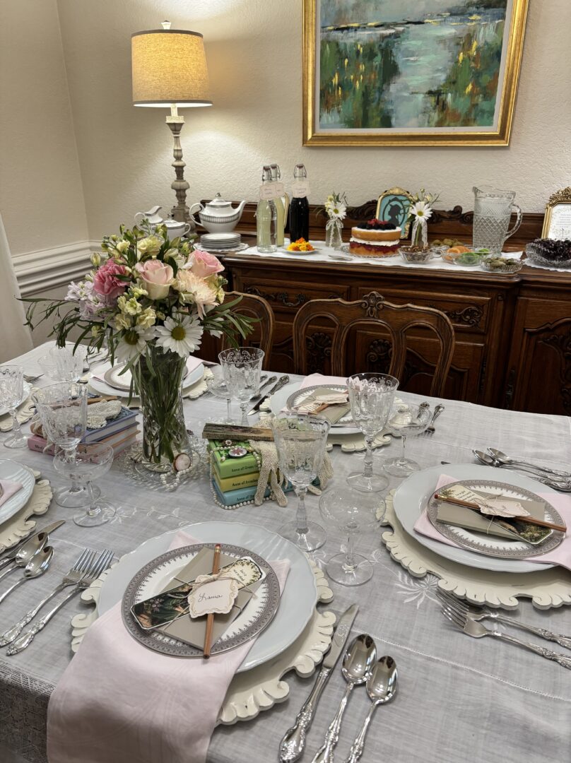 Anne of Green Gables tablescape