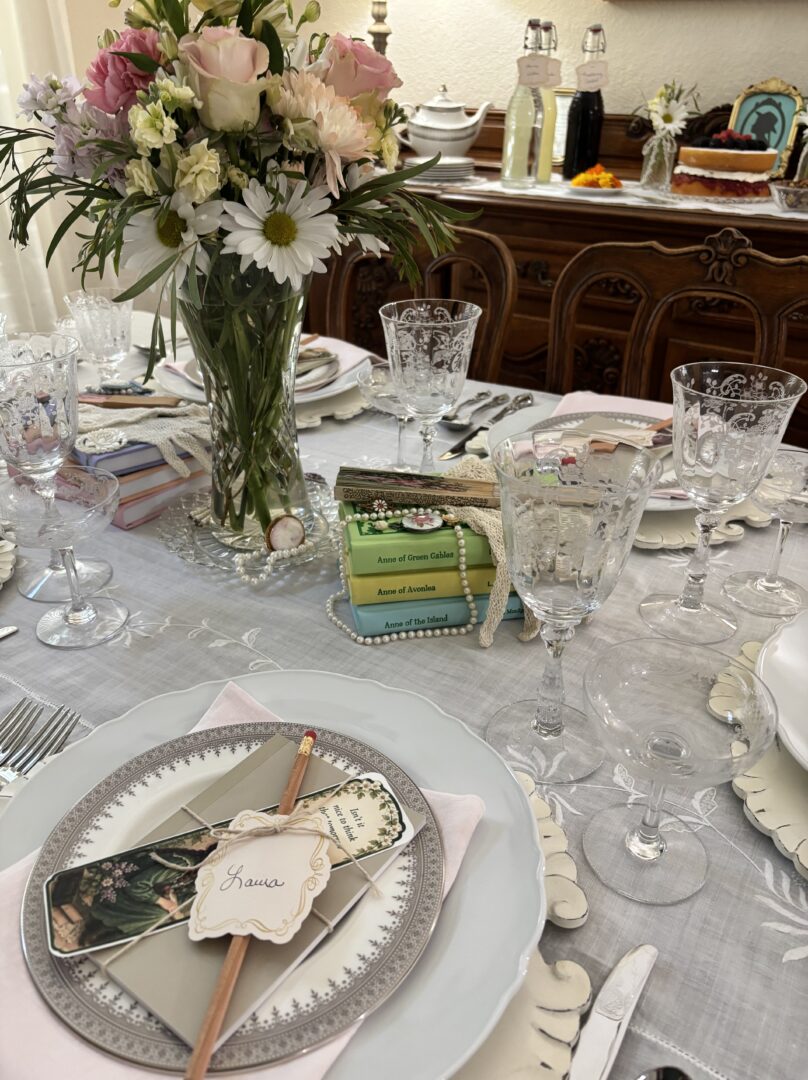 Anne of Green Gables tablescape
