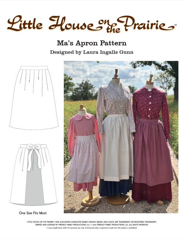 Ma's Apron Little House on the Prairie® Learn To Sew Series PDF Pattern Two Ma's Apron Little House on the Prairie® Learn To Sew Series PDF Pattern Two