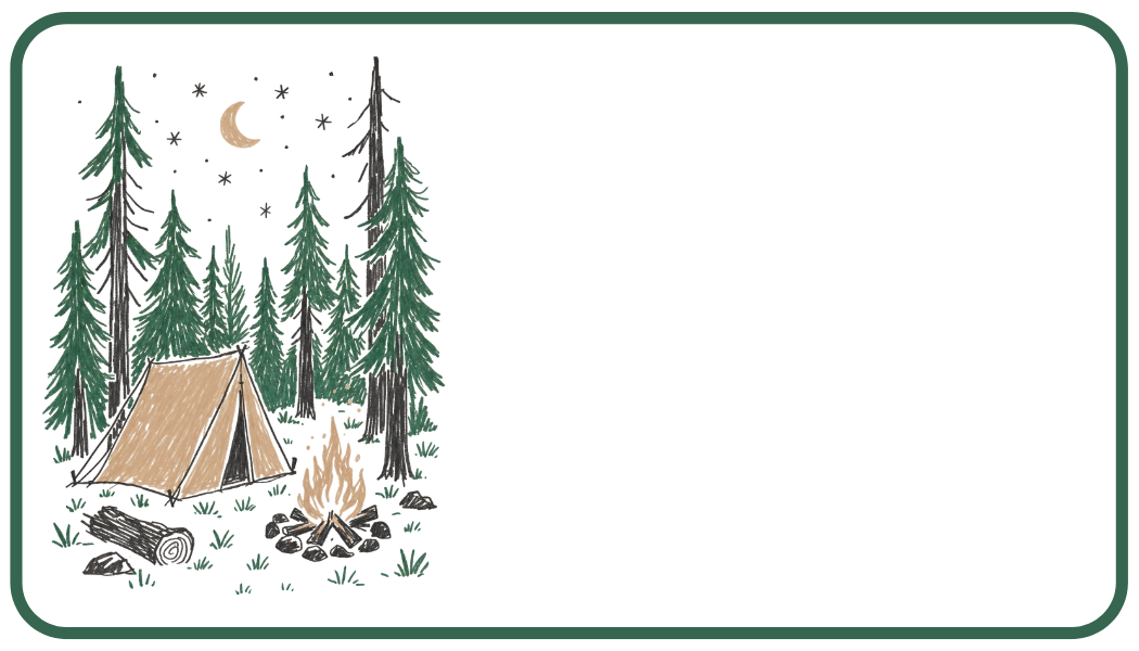 Camping place card