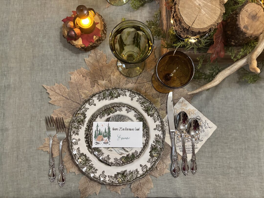 Camping place setting