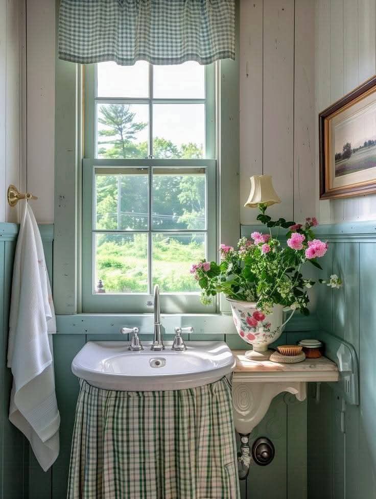 Bathroom sink skirt